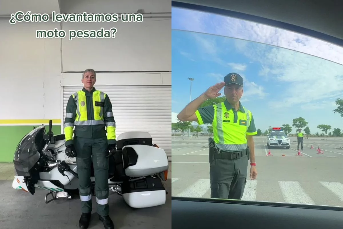 guardia civil moto tiktok