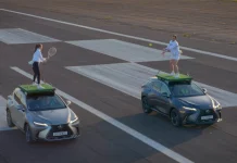 ¿Se puede jugar al tenis sobre el techo de un coche en movimiento? Lexus demuestra que sí