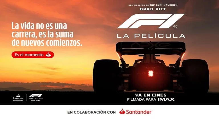 Brad Pitt, Fórmula 1 y un banco en parrilla de salida: Santander acelera en el cine
