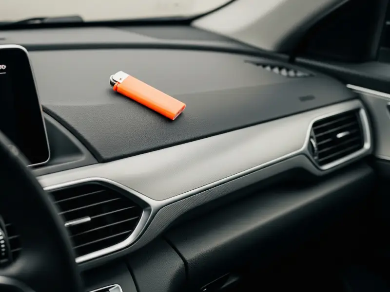 Mechero en un coche