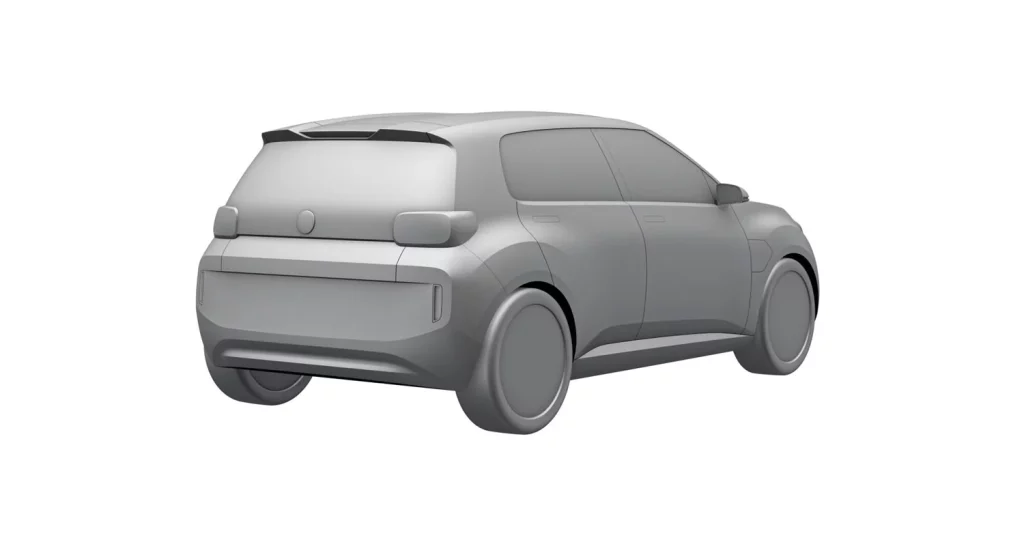 ¿Es esta la imagen definitiva, aunque retocada, del Volkswagen ID.2? 3 Motor16 Imagen del Volkswagen ID.2 basado en el modelo de la oficina de patentes