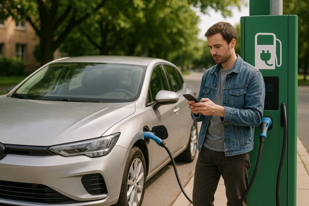 2025 Punto de recarga. Coche eléctrico. Imagen portada.