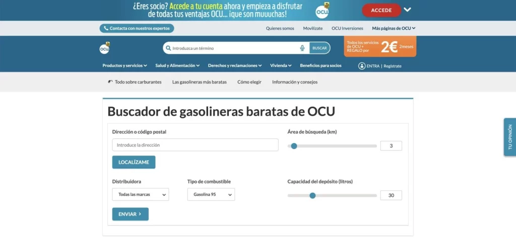 La OCU te ayuda a ahorrar en tu vuelta de vacaciones con su calculadora de gasolineras 1 Motor16 calculadora ocu