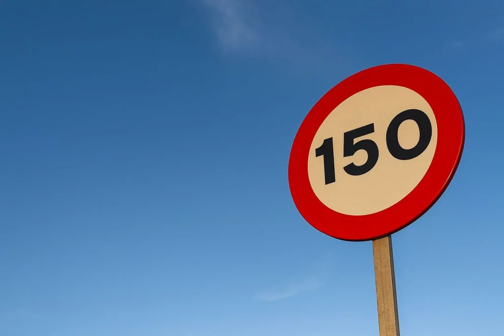 De 120 a 150 km/h: el país de la UE que rompe la norma y estrena el límite de velocidad más alto en autopista 48 Motor16 señal límite 150 km/h