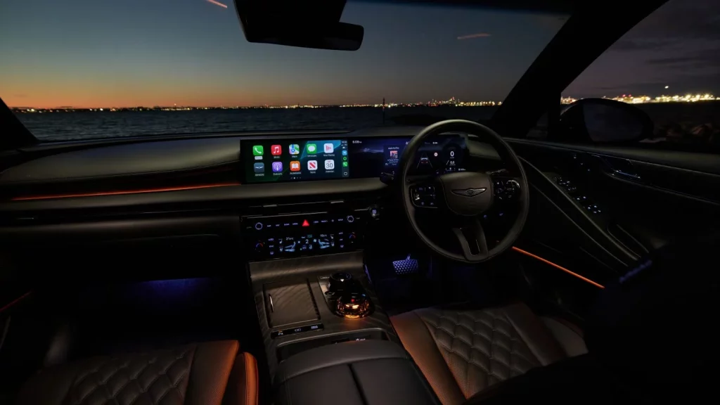 2025 Genesis G80 Black. Australia. Imagen interior.