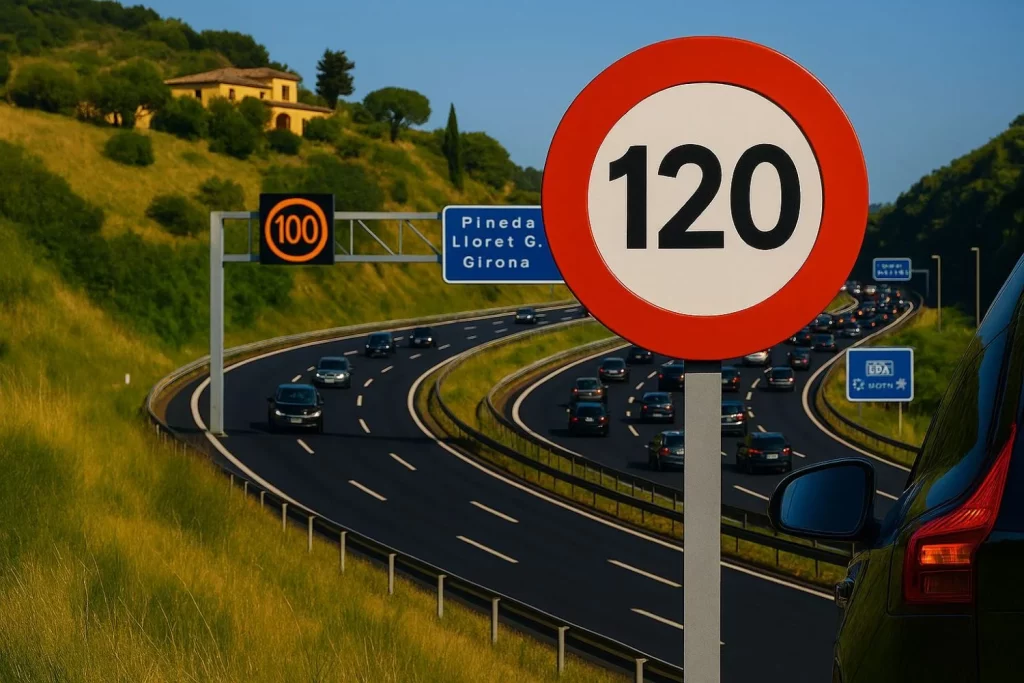 límite velocidad 120 km/h