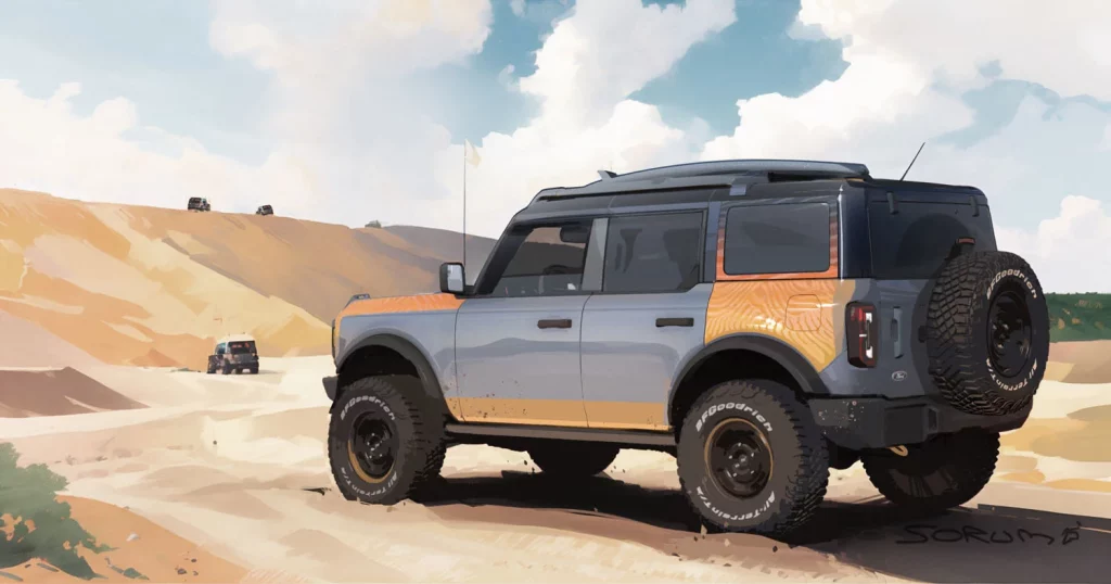 Los nuevos prototipos del Ford Bronco en su 60 cumpleaños 7 Motor16 Ford Bronco Silver Lake Dune 2725 Press Image Rear 2148 Motor16