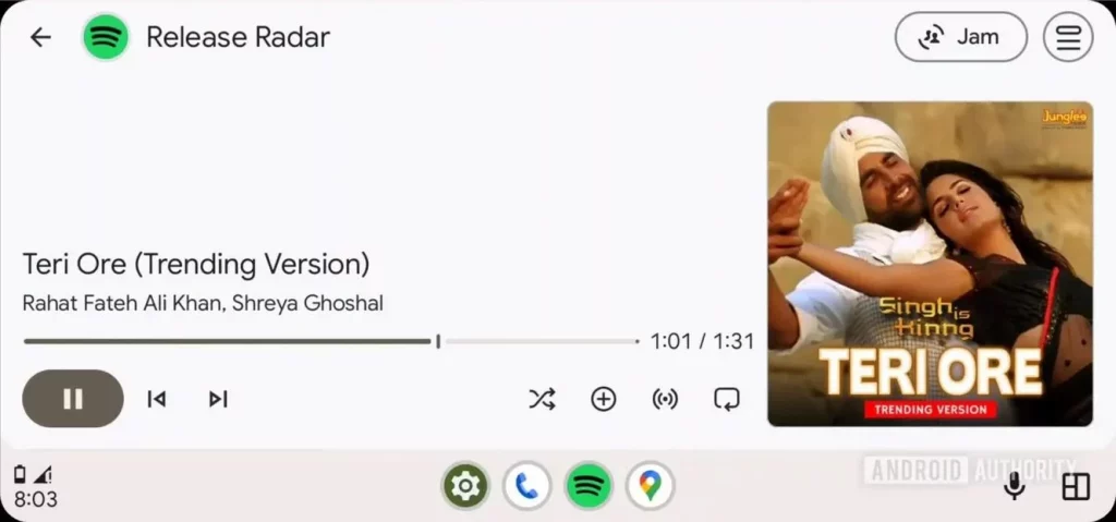 Spotify Android Auto interfaz Motor16