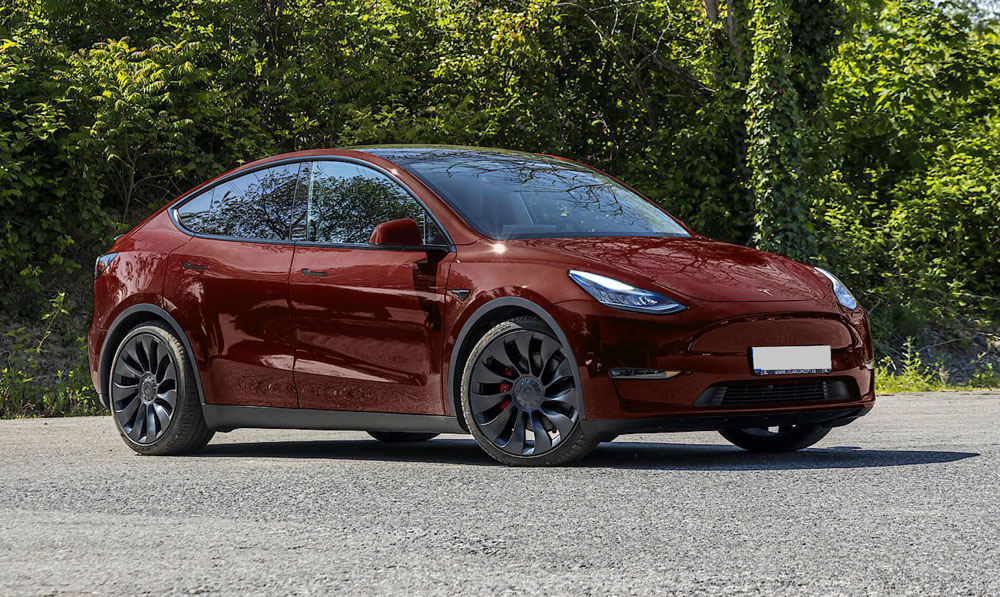 2022 Deep Crismon Red Tesla Model Y