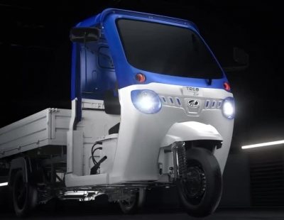 Así es el Mahindra Treo Zor eléctrico que usará Amazon en la India