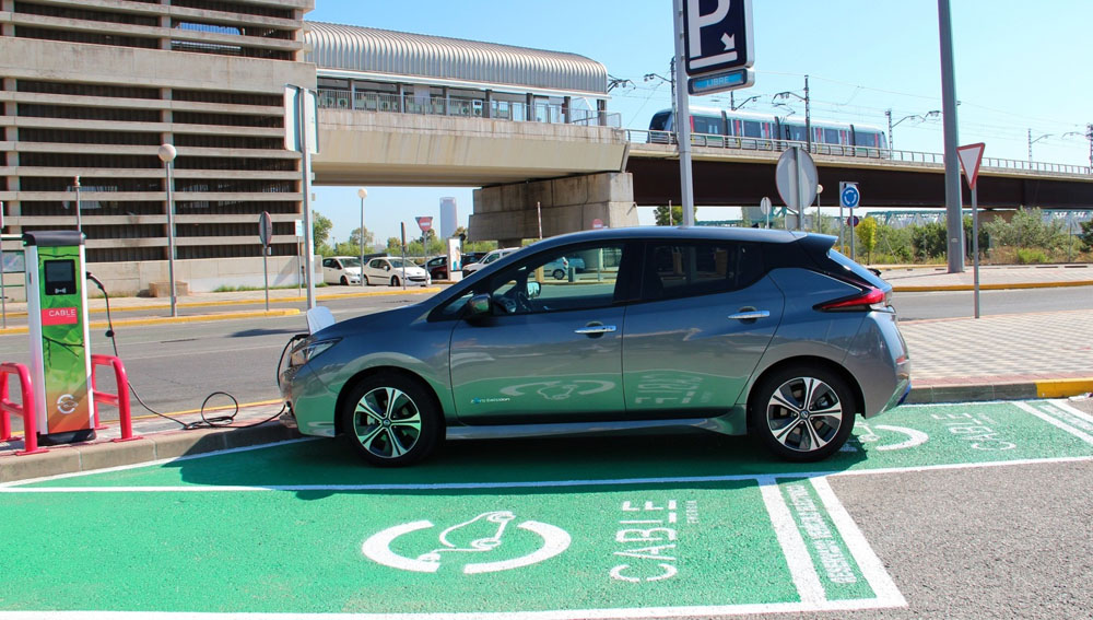 Punto de recarga de coches eléctricos