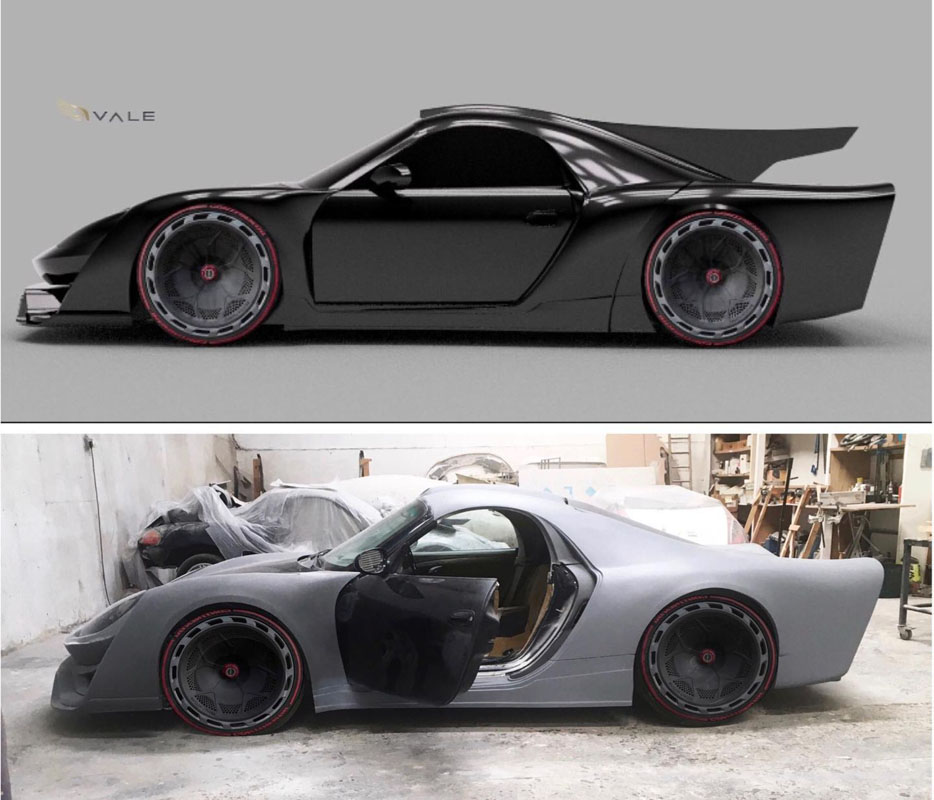 Valet Automotive Porsche 911 GT1. Imagen lateral kit carrocería.