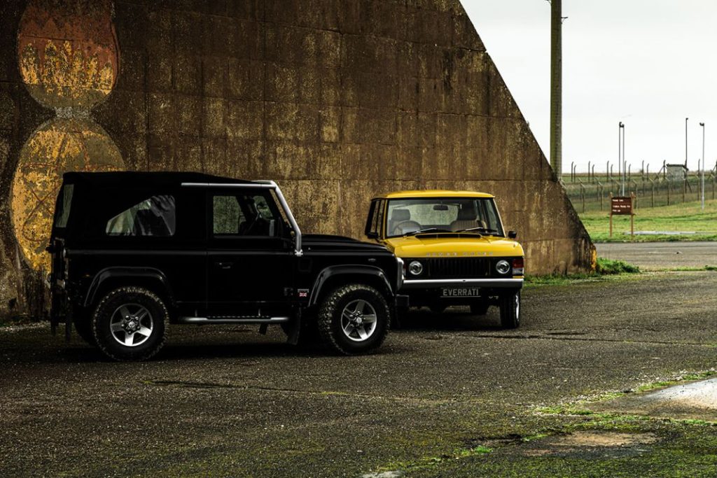 Everrati Land Rover Defender y Range Rover Classic. Imagen estática.