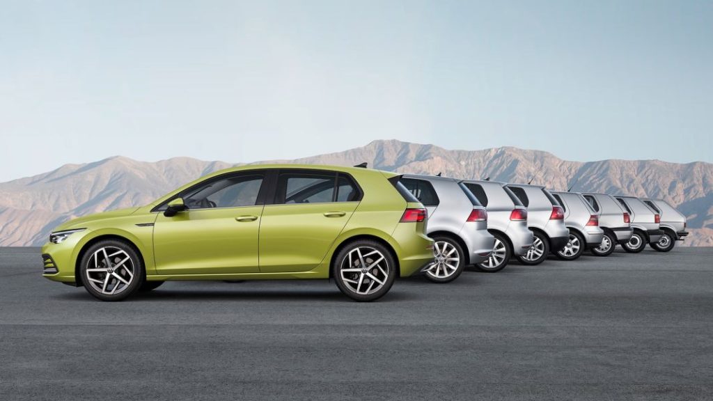 2022 Volkswagen Golf generaciones. Imagen portada.