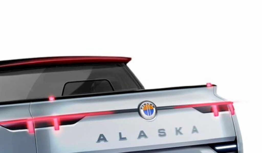 2023 Fisker Alaska. Imagen boceto zaga.