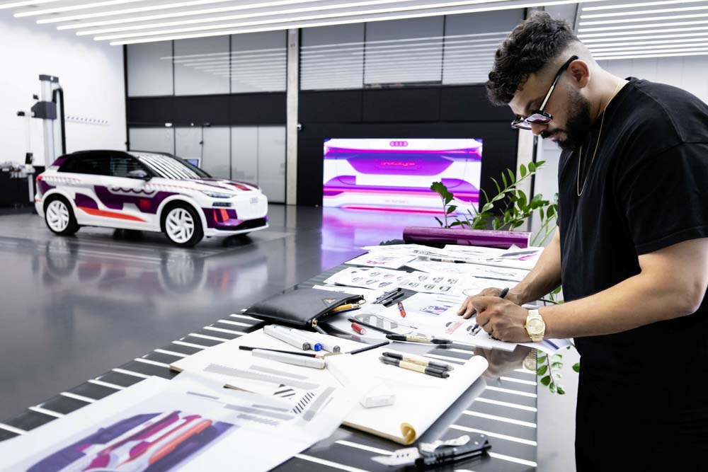 Audi Q6 e-tron prototipo camuflado.