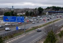 El verano ha teñido de rojo la M-30 y la M-40