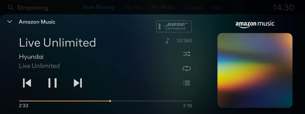 Amazon Music en el Hyundai Kona.