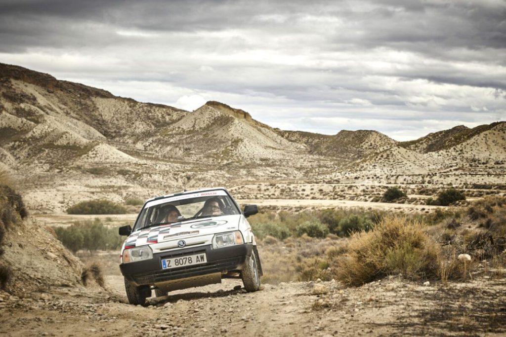 1994 Skoda Favorit Iberian Classic Raid. Imagen delantera.