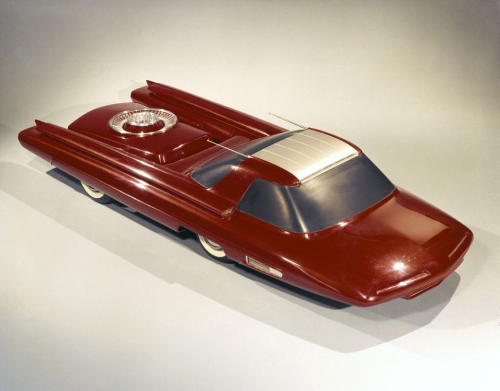1957 Ford Nucleon Concept Car. Imagen delantera.