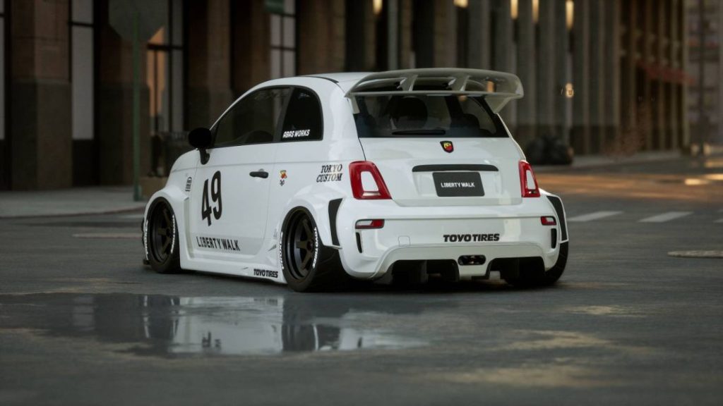 2023 Abarth 595 Liberty Walk. Imagen trasera.