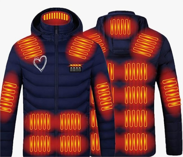 Chaleco calefactable para hombres y mujeres, chaqueta calefactable  eléctrica USB con 4 zonas calefactoras para deportes al aire libre