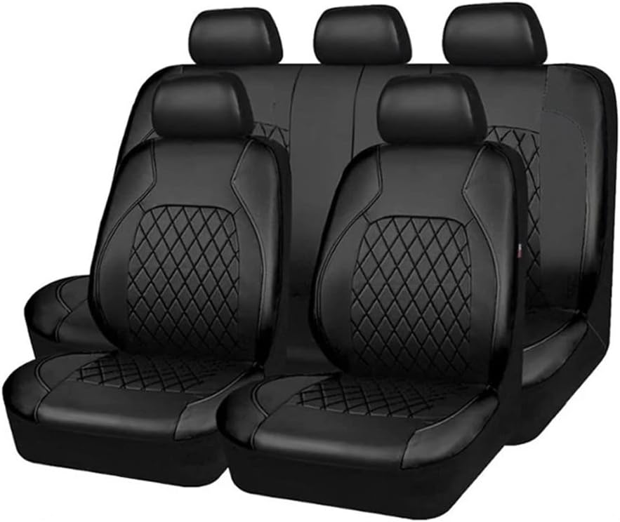 Upgrade4cars Fundas Asientos Coche Universales para Delanteros y Traseros, Funda de Asiento Universal Poliéster Negro Gris