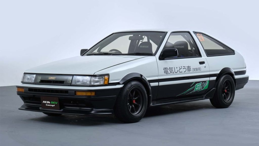 2023 Toyota AE86 Electric Concept. Imagen delantera.