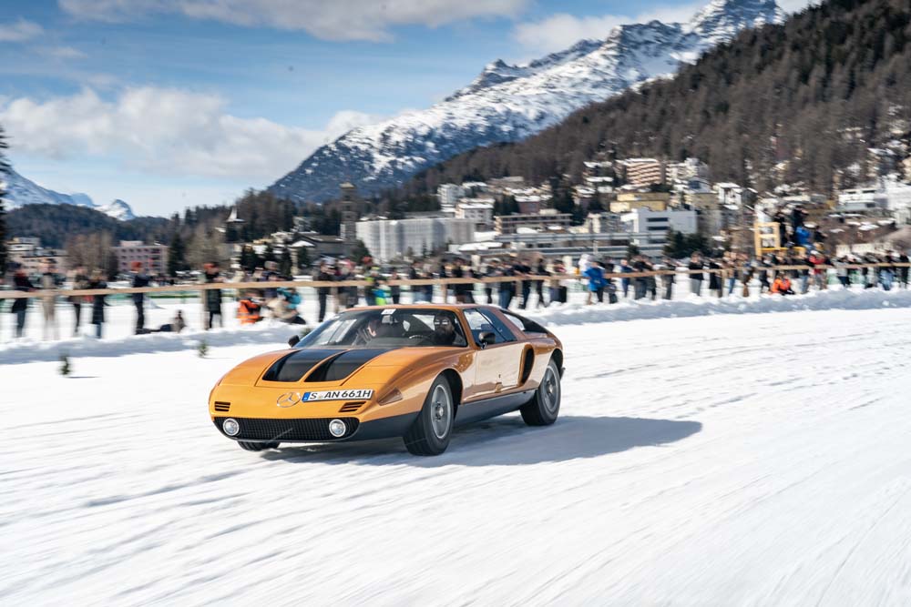 Mercedes C 111 en St. Moritz