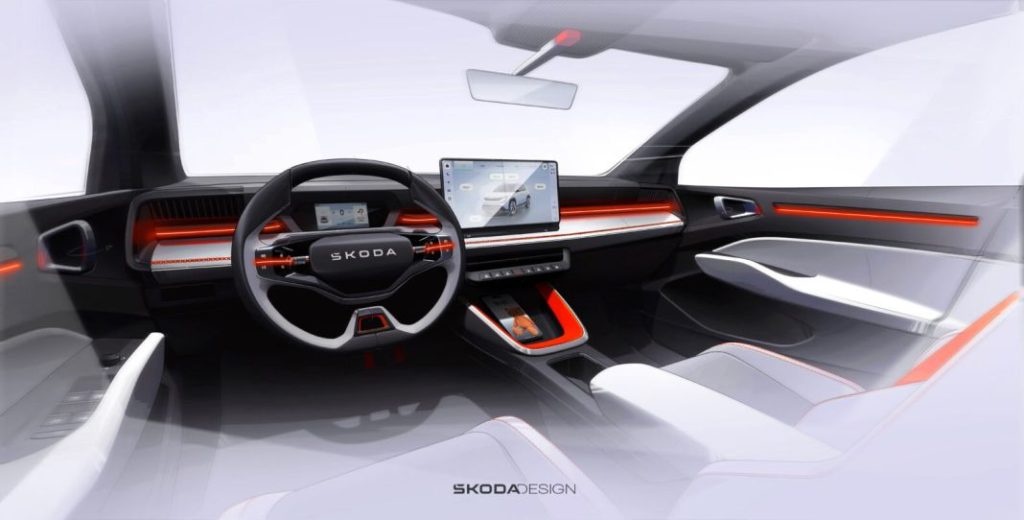 2024 Skoda Epiq Concept. Imagen salpicadero.