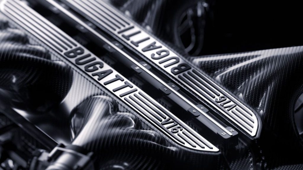 2024 Motor V16 Bugatti. Imagen detalle.