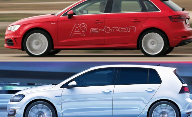 Dudas entre un Audi A3 e-tron y un VW Golf GTE