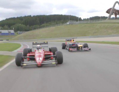 Vettel y Gerhard Berger intercambian sus coches de F1