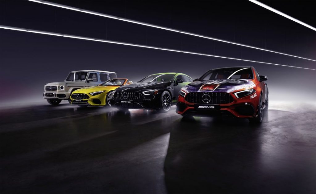 Los cuatro Art Cars de la colección de Mercedes-AMG con Palace