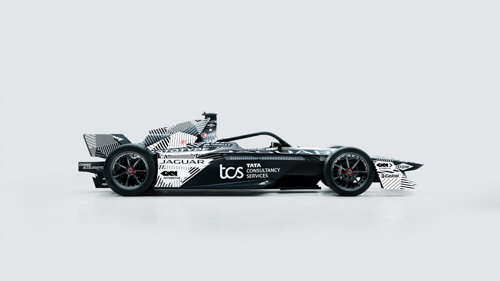 2022 Jaguar I-TYPE Gen 3 Fórmula E. Perfil.
