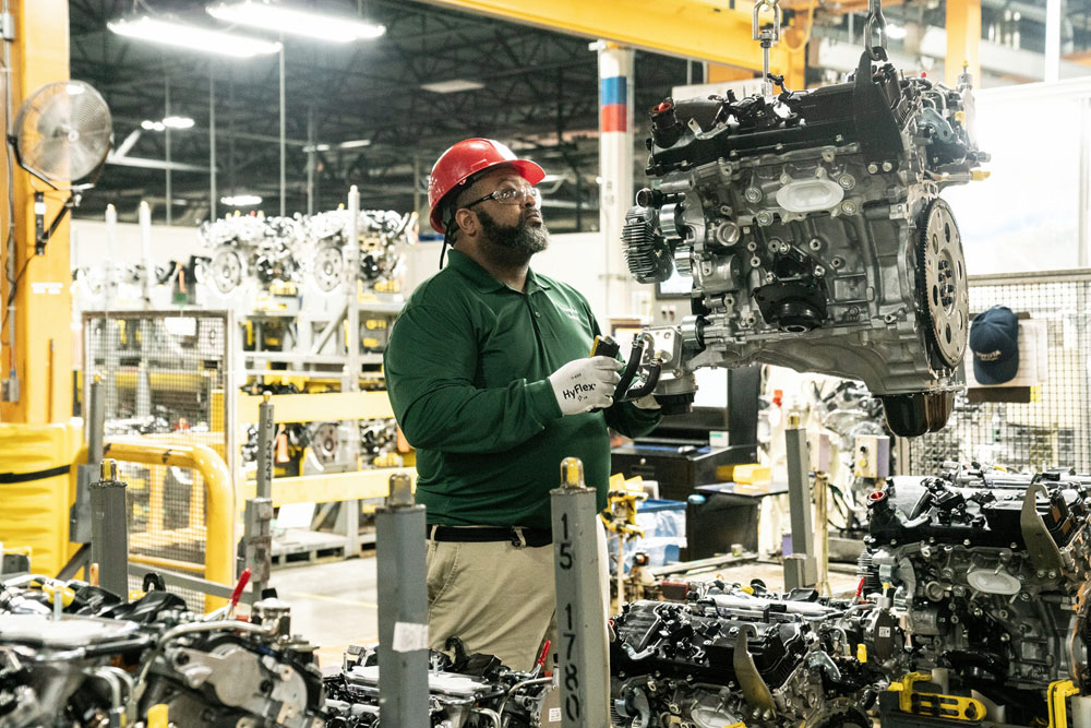 2022 Fábrica de motores de Toyota en Estados Unidos. Detalle.