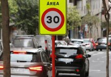 Casi la mitad de los conductores no respeta el límite urbano de 30 km/h