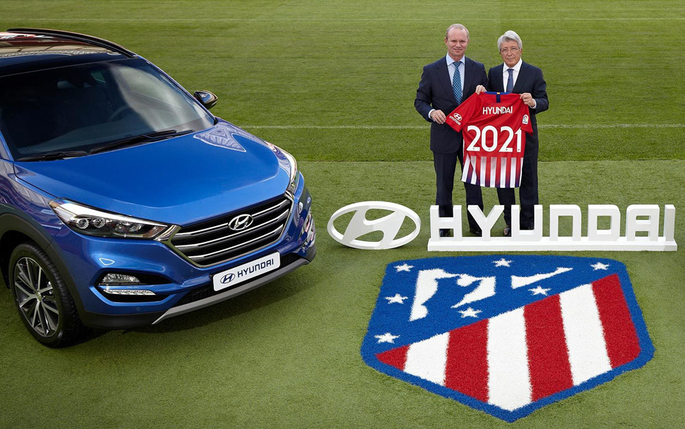 Hyundai, patrocinador del Atlético de Madrid.