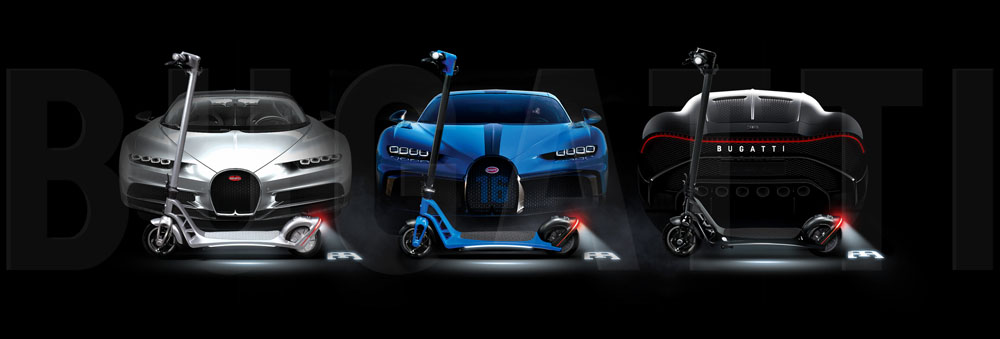 Bugatti Scooter Electric. Tres colores.