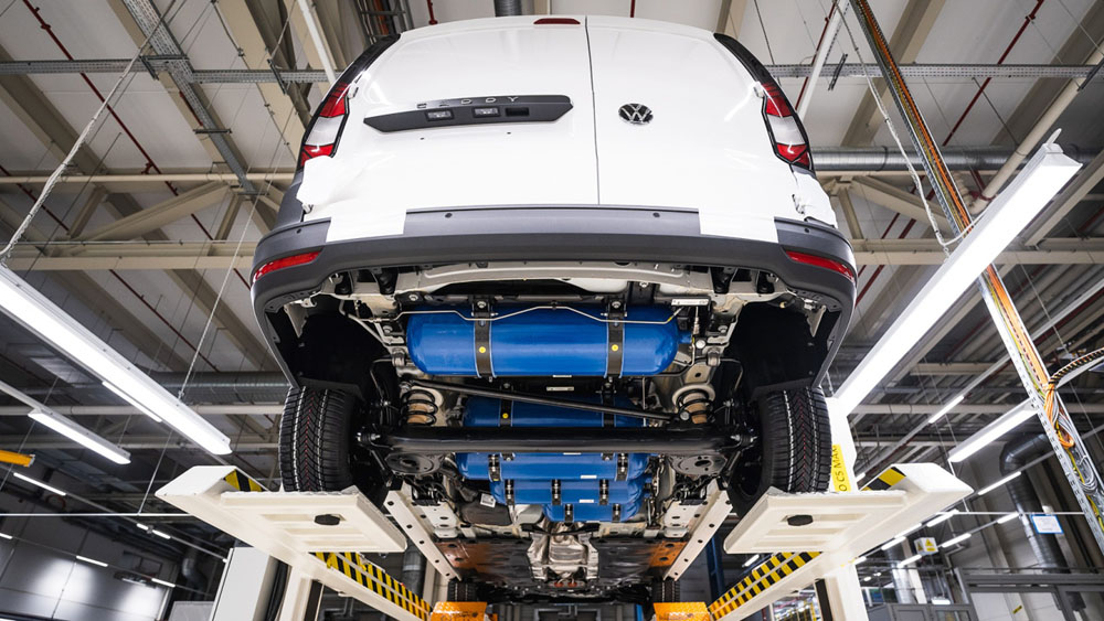 Volkswagen Caddy GNC Gas Natural. Imagen tanques.