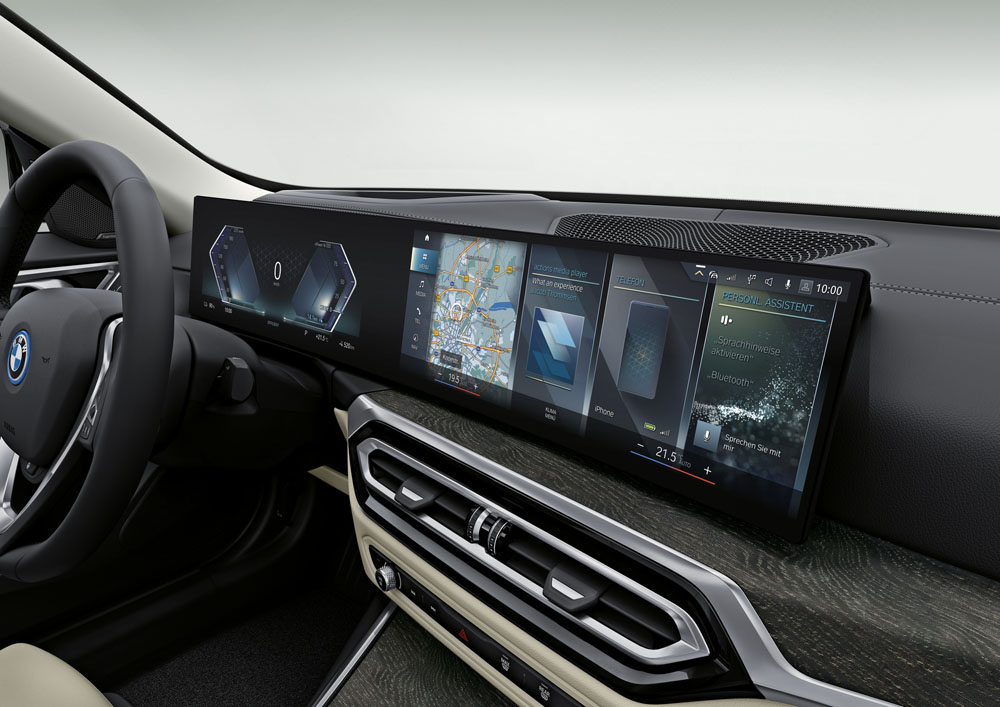 BMW i4 eDrive35.  Interior of the picture.
