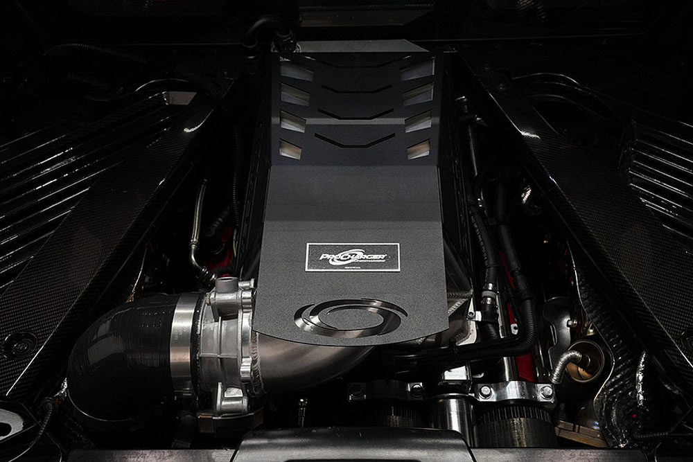 ProCharger Chevrolet Corvette C8. Imagen motor.