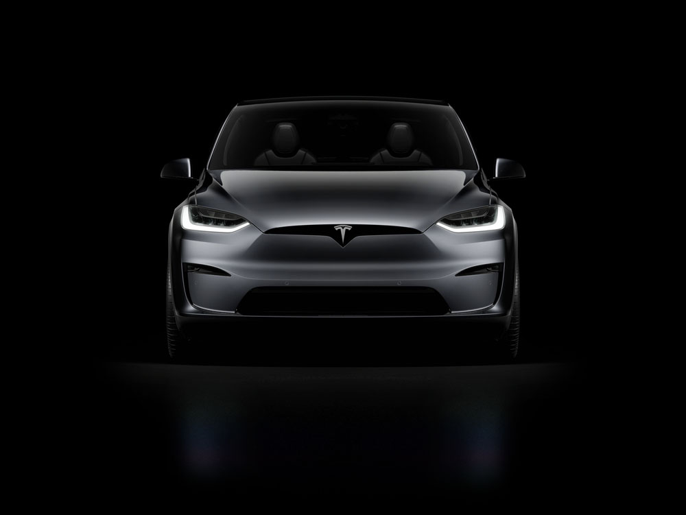 Tesla Model X. Imagen frontal.