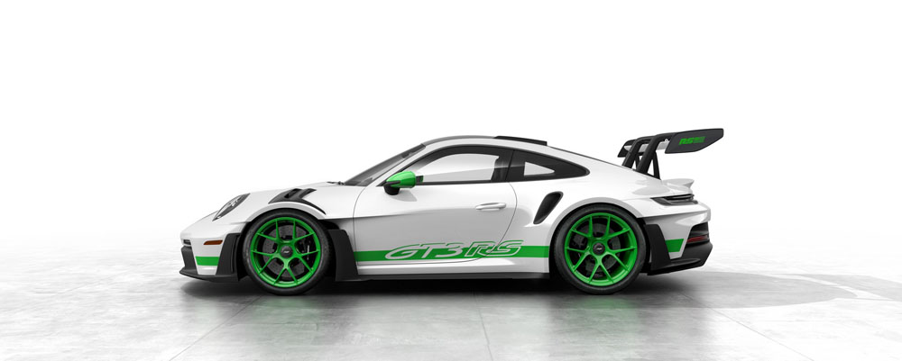 Porsche 911 GT3 RS Tribute to Carrera RS. Imagen lateral.