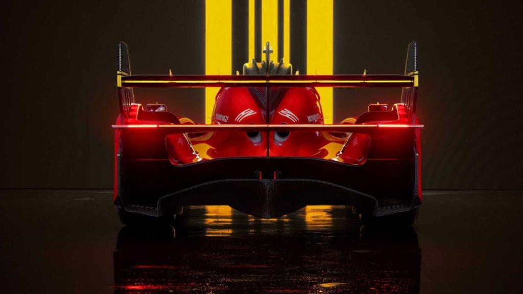 2022 Ferrari 499P. Imagen estudio trasera.