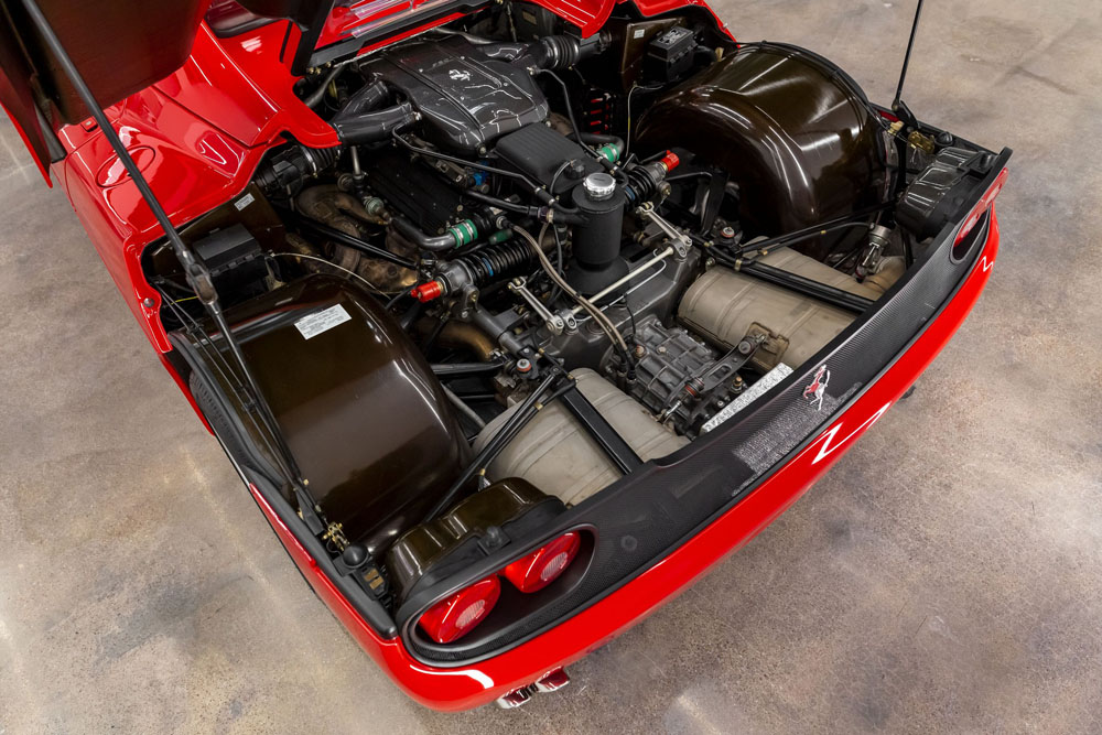 1995 Ferrari F50. Imagen detalle motor.