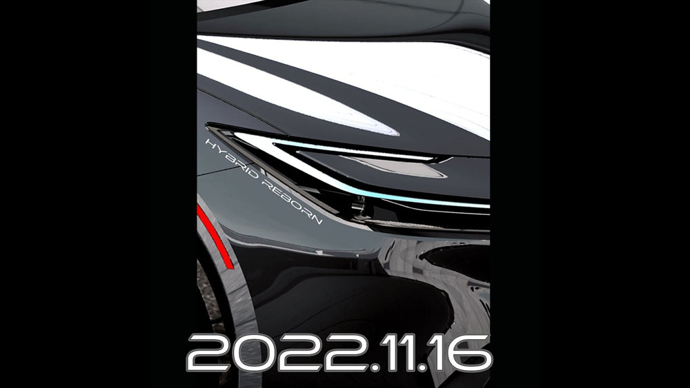 Toyota Prius Teaser 2023. Imagen detalle faro.