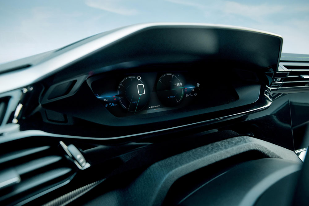 Peugeot i-Cockpit. Imagen detalle cuadro 3D.