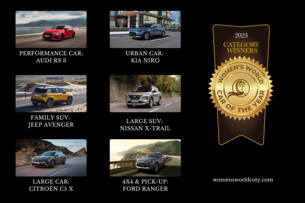 Los 6 coches ganadores del Women's World Car of the Year.