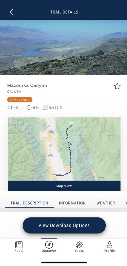 Bronco Trail app Curated Trail Maps Motor16